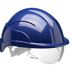 Vision Plus Unvented Reduced-Peak Wheel-Ratchet Safety Helmet