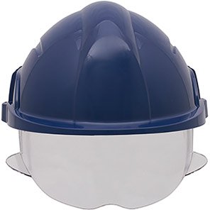 Vision Plus Unvented Reduced-Peak Wheel-Ratchet Safety Helmet