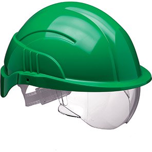 Vision Plus Unvented Reduced-Peak Wheel-Ratchet Safety Helmet
