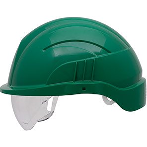 Vision Plus Unvented Reduced-Peak Wheel-Ratchet Safety Helmet