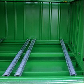 Empteezy 64-Drum/16-IBC Push-Back Bunded Chemical Storage Container