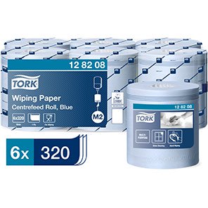 M2 Centrefeed Wiping Paper Roll 320m (Case of 6)