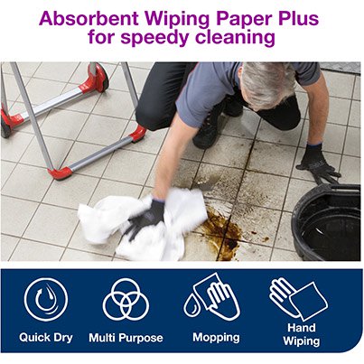 W2 Combi Wiping Paper Plus Towel Roll 255m (Case of 2)