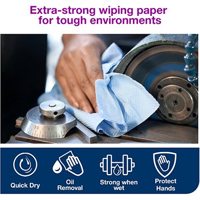 W7 Folded Industrial Heavy-Duty Paper Towels in Handy-Box