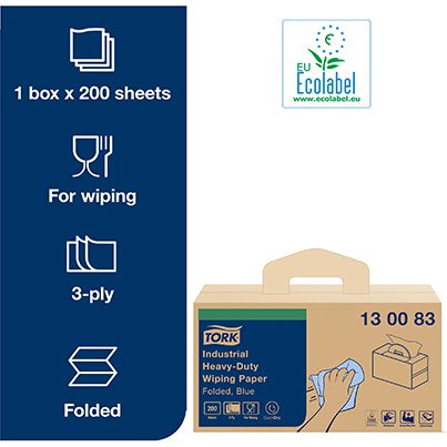 W7 Folded Industrial Heavy-Duty Paper Towels in Handy-Box