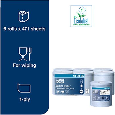 M2 Centrefeed Wiping Paper Roll 165m (Case of 6)