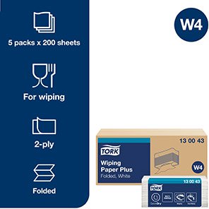 W4 Folded Wiping Paper Plus Towel Pack (Case of 5)