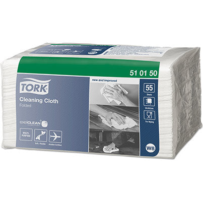 W8 Folded Cleaning Cloths Pack (Case of 8)