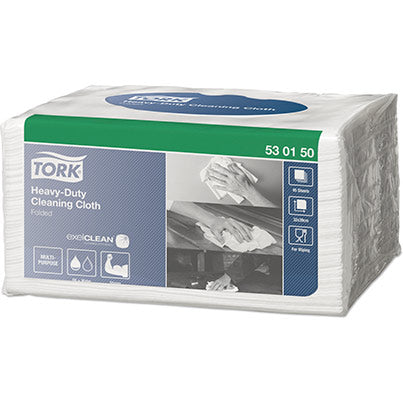 W8 Folded Heavy-Duty Cleaning Cloths Pack (Case of 8)