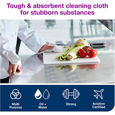 W8 Folded Heavy-Duty Cleaning Cloths Pack (Case of 8)
