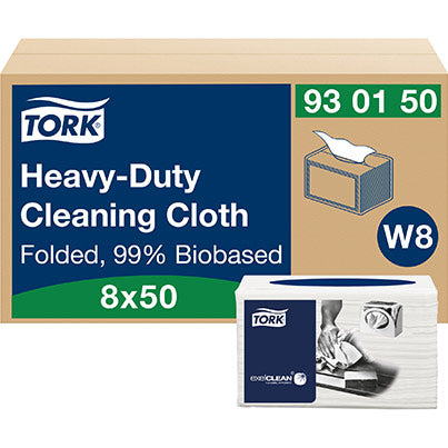 W8 99% Biobased Heavy-Duty Cleaning Cloth Pack (Pack of 8)
