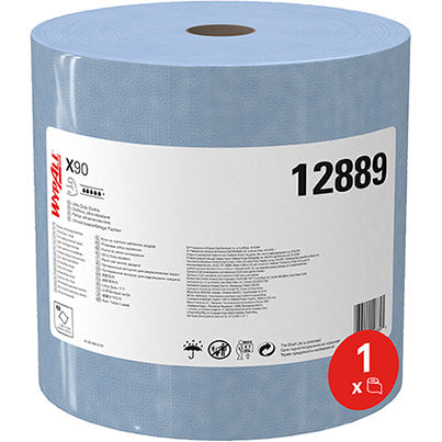 WypAll X90 Power Clean 12889  Cleaning Cloths Roll 144m
