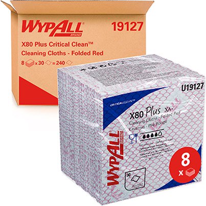 Kimberly-Clark WypAll X80 Plus 19127 Cleaning Cloths Pack (Box of 8)