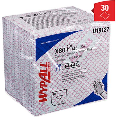 Kimberly-Clark WypAll X80 Plus 19127 Cleaning Cloths Pack (Box of 8)
