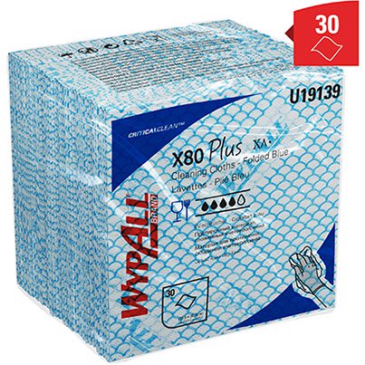 Kimberly-Clark WypAll X80 Plus 19139 Cleaning Cloths Pack (Box of 8)
