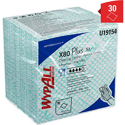 WypAll X80 Plus 19154 Cleaning Cloths Pack (Box of 8)