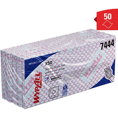 Kimberly-Clark WypAll X50 7444 Cleaning Cloths Pack (Box of 6)