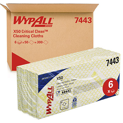 WypAll X50 7443  Cleaning Cloths Pack (Box of 6)