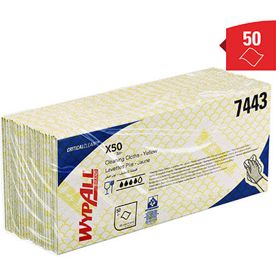 WypAll X50 7443  Cleaning Cloths Pack (Box of 6)