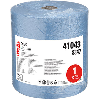 WypAll X80 Power Clean 8347 Cleaning Cloths Roll 160m