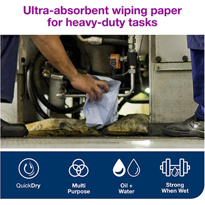 W1 Heavy-Duty Wiping Paper Towel Roll 340m