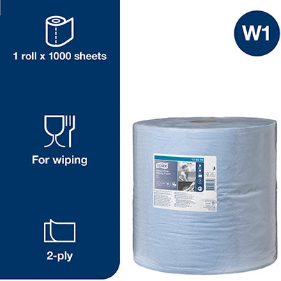 W1 Heavy-Duty Wiping Paper Towel Roll 340m