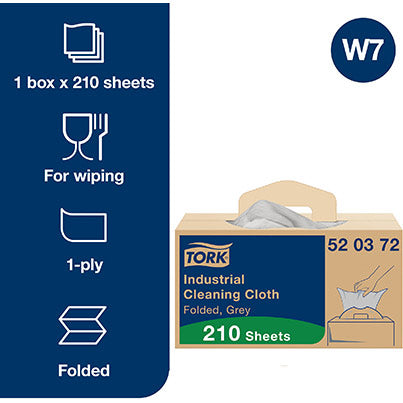 W7  Industrial Cleaning Cloths Roll in Handy-Box 80m