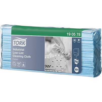 W4 Folded Industrial Low-Linting Cleaning Cloths Pack (Box of 5)