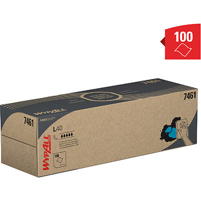 WypAll L40 Power Clean 7461 Paper Towel in POP-UP Box (Pack of 8)