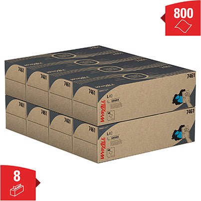 WypAll L40 Power Clean 7461 Paper Towel in POP-UP Box (Pack of 8)