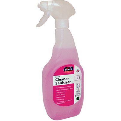 Jeyes Professional C1 Cleaner and Sanitiser Spray 750ml (Pack of 6)