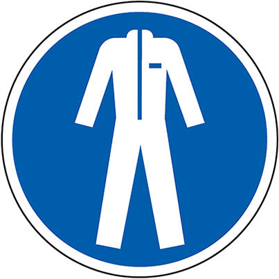 Self-Adhesive Blue Wear Protective Clothing Symbol Floor Graphic 400mm