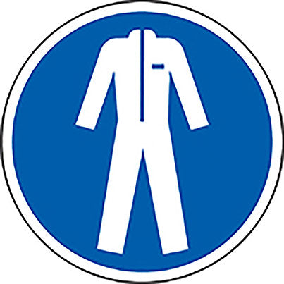 Self-Adhesive Blue Wear Protective Clothing Symbol Floor Graphic 200mm