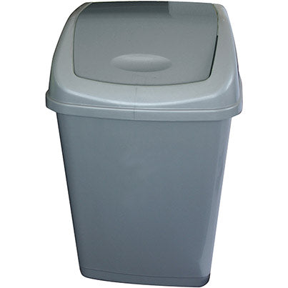 Grey 50L Plastic Swing Bin