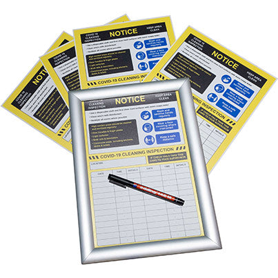 COVID-19 Cleaning Inspection Pack with Snap Frame