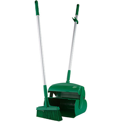 Vikan Green Closable Lobby Dustpan and Brush