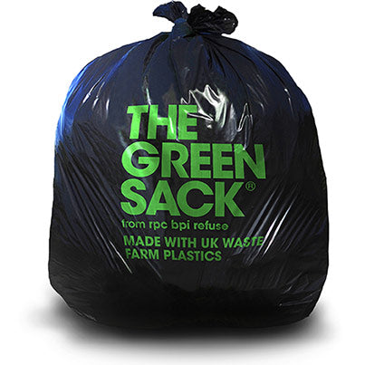 The Green Sack Black 60L Medium-Duty Bin Bag (Box of 200)