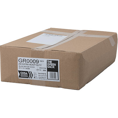 The Green Sack Black 70L Heavy-Duty Bin Bag (Box of 200)