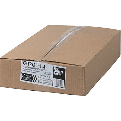 The Green Sack Black 140L Heavy-Duty Compactor Bag (Box of 100)