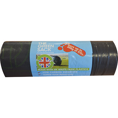 The Green Sack Black 60L Light-Duty Bin Bag Roll (Box of 24)