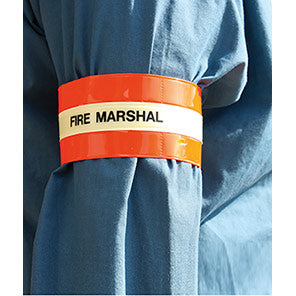 Spectrum Industrial Hi-Vis Red Fire Marshal Armband