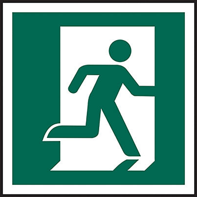 PVC Right Running Man Sign 200mm x 200mm