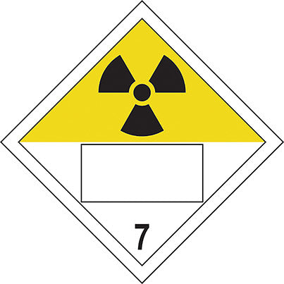 Self-Adhesive Vinyl Radioactive 7 Dangerous Goods Label 250mm