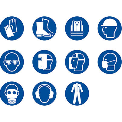 Safety Mirror PPE Labels 100mm (Pack of 11)