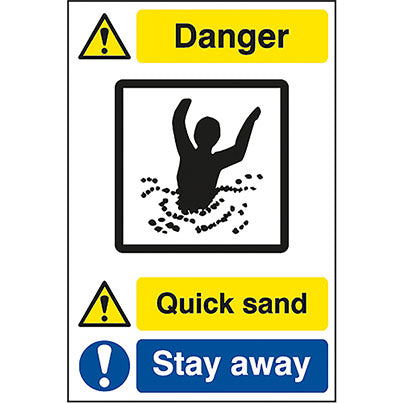 Dibond "Danger/Quick Sand/Stay Away" Sign
