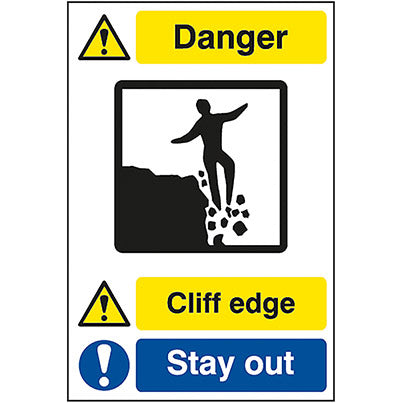 Dibond "Cliff Edge" Sign 400mm x 600mm