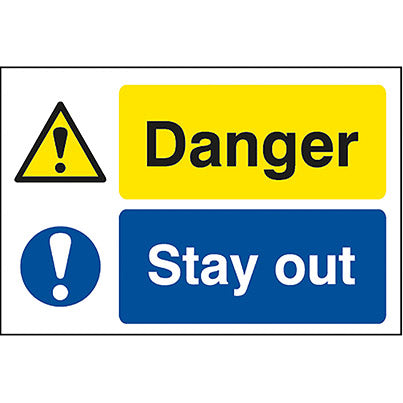 Dibond "Danger/Stay Out" Sign 600mm x 400mm