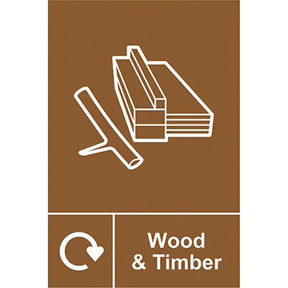 PVC "Wood Timber" Recycling Sign