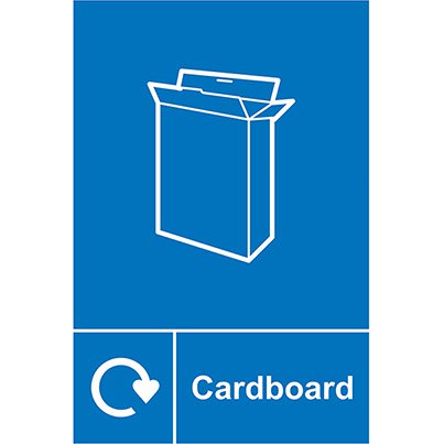 Self-Adhesive Vinyl "Cardboard" Recycling Sign 150mm x 200mm