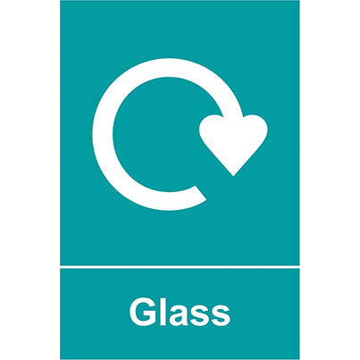 PVC "Glass" Recycling Sign 150mm x 200mm